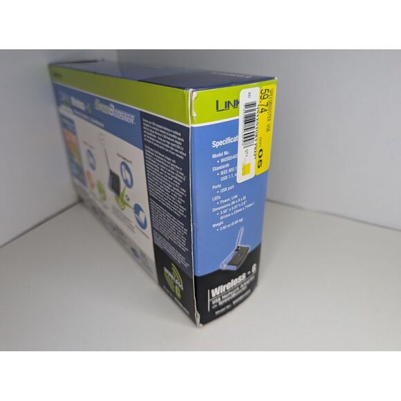 Linksys WUSB54GS-UK Wireless-G USB Network Adapter with SpeedBooster Open Box - Picture 5 of 7